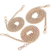 Lote de 3 correas de metal finas y anchas para bolso, 120 cm x 1 cm x 2,5 mm, dorado, correa de hombro y bandolera..