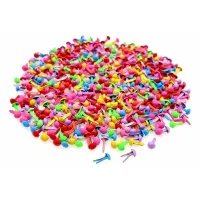 500 encuadernadores redondos multicolor de metal, cabeza 4 mm, longitud 8 mm, para tarjetas y scrapbooking..