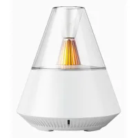 Humidificador portátil de vapor frío (blanco), con efecto de luz suave y mando a distancia, capacidad de 150 mililitros, ideal para dormitorios, ofici