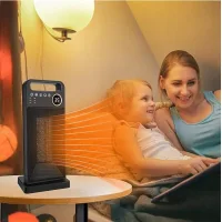 Calefactor eléctrico 2000w, termoventilador de torre con mando a distancia, pantalla lcd, oscilación 70°