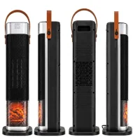 Radiador eléctrico portátil cerámico autorregulable, calefacción rápida y silenciosa, oscilante, protección múltiple