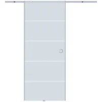 Puerta corredera de vidrio semimate 8mm vidrio de seguridad puerta interior sistema de suspensión de aluminio 900 x2050mm luz natural moderna