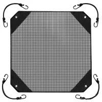 Funda protectora para aire acondicionado exterior 600d oxford, anti-uv, impermeable y ventilada universal, negra, 81*81cm