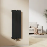 Emke radiador de agua caliente de acero 90 x 30 cm 403 w - radiador de panel simple - conexión central, negro