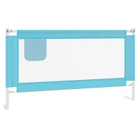 Barandilla de seguridad cama de niño | barrera de seguridad azul tela 160x25 cm cfw24963