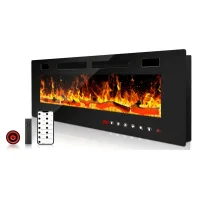Chimenea eléctrica de pared decorativa 12 colores de llama led 750w/1500w