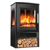Chimenea eléctrica 900w/1800w chimenea independiente decorativa con control remoto estufa eléctrica