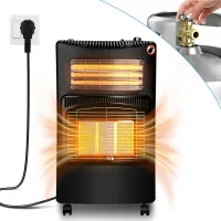 Estufa de gas slim fold. 4200 w, plegable, 3 modos, triple sistema de seguridad, ruedas multidireccionales