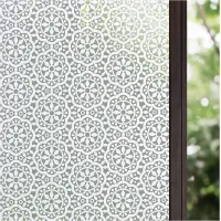 Película electrostática para ventanas de 45 x 200 cm, adhesiva, opaca, para privacidad, vidrio esmerilado, decorativa para baño y hogar