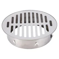 Sifón de suelo de acero inoxidable de 160 mm, desagüe de agua de lluvia para balcones, terrazas y jardines, antiolor y antibloqueo