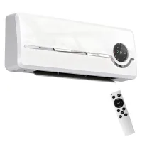 Calefactor mural 2000w cerámico, ventilador, mando, 2 modos, pantalla led, casa, navidad