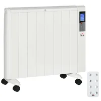Estufa eléctrica 1000/2000w, temporizador, ajustes calor, max 15 m², 75x31x66,5 cm, blanco