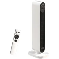 Radiador soplante abs 2000w, mando, oscilación, temporizador, 30x22x82,5 cm, blanco