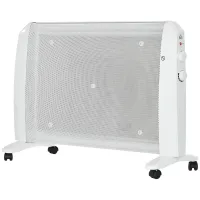 Radiador eléctrico 1000/2000w, radiador mica, 2 potencias, 15-20 m², 79x27x54 cm, blanco
