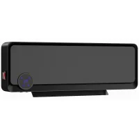 Radiador eléctrico pared 1000/2000w, estufa, pantalla led ipx2, mando, 56x11,7x18,5 cm, negro