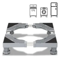Soporte para lavadora, base para refrigerador, lavadora y secadora, ajustable de 41 a 66 cm con 4 patas.