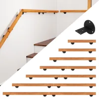Pasamanos de haya barra de barandilla de madera 60 cm asa para escalera kit de asas