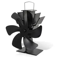 Ventilador para chimenea sin electricidad con 6 aspas calefactoras
