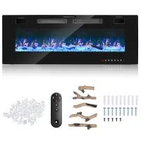 Chimeneas eléctricas de 750w/1500w con calefacción y fuego artificial chimenea eléctrica con efecto de llama led