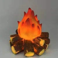 Lámpara de chimenea led simulada a pilas, sin llama, con efecto llama, lámpara de mesa decorativa, mini chimenea.