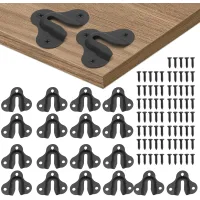 Un paquete de 20 clips de ojo de cerradura de color negro mate, con 60 tornillos, para sujetar marcos de fotos y espejos.