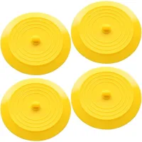 Juego de 4 tapones de bañera con ventosa, fabricados en silicona, tapones universales para bañera, 13 cm.