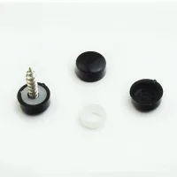 Tuercas decorativas de latón negro, 12 mm, 20 unidades por paquete, aptas para espejos, armarios, vallas publicitarias de cristal, etc.