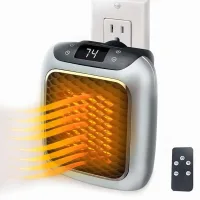 Calefactor cerámico inteligente con ventilador, calefactor eléctrico con enchufe de pared.