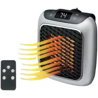 Calefactor enchufable, calefactor cerámico con mando a distancia, ventilador portátil de 800 w, 13,5 x 12 x 10 cm