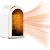 Radiador eléctrico silencioso con protección contra sobrecalentamiento y vuelco, radiador cerámico ptc para oficina y dormitorio, blanco.