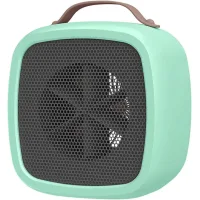 Mini calefactor eléctrico portátil de 500 w, potente y silencioso, ideal para el hogar y la oficina, perfecto para el invierno (color: verde).