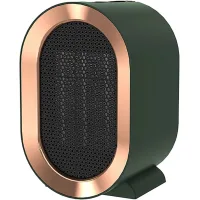 Calefactor portátil con ventilador de 220 v 1200 w para salón, dormitorio y baño (verde)