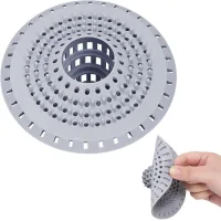 1 protector de desagüe de silicona, atrapapelos de silicona para ducha, filtro de pelo para bañera, ducha, desagüe, cocina, baño.