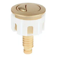 Cisterna de doble descarga, plástico abs, pomo redondo, para la reparación de cisternas de baño (color dorado).