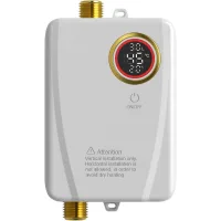 Calentador de agua eléctrico instantáneo de 220 v y 3500 w con pantalla digital, ideal para cocinas, baños y lavaderos.
