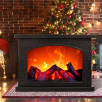 Chimenea led, lámpara táctil para chimenea, chimenea eléctrica con efecto llama, funciona con usb y pilas