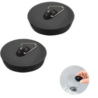 Tapón de desagüe de 2 piezas, tapón para fregadero de ø 44 a 42 mm, tapón de goma para fregadero con anillo para colgar, tapones universales.