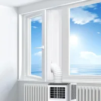 Junta de ventana de 400 cm para aires acondicionados portátiles, kit de sellado para aires acondicionados portátiles, kit para aires acondicionados