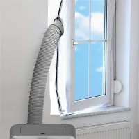 Kit de sellado para aire acondicionado, sello para ventana de 500 cm, kit para aire acondicionado de ventana compatible con todas las unidades