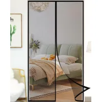 Mosquitera magnética de 100x210 cm para puertas y ventanas, cierre automático, mosquitera magnética para puertas francesas.