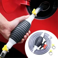 Bomba manual de sifón portátil para transferencia de líquidos en automóviles (con manguera de 3 m), bomba universal para solventes, gasolina, agua