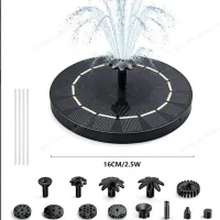 Fuente solar de 2,5 w - batería integrada - bomba solar para estanques - diseño elegante y de alto rendimiento