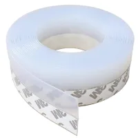 Cinta selladora de silicona transparente de 25 mm × 10 m, cinta selladora para el bajo de las puertas; cinta selladora impermeable.