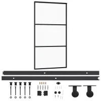 Puerta corredera | puerta de la cocina con herrajes esg vidrio y aluminio 102x205 cm cfw639305
