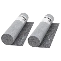Lona protectora | fieltro antideslizante de pintor 50 m 280 g/m² gris 2 uds cfw56968