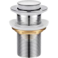Desagüe para fregadero, desagüe universal pop-up sin rebosadero desagüe automático con tapón de desagüe sin empuje y abre aleta en acero inoxidable