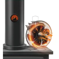 Ventilador para estufa de leña, ventilador para estufa con 6 aspas, ventiladorlógico y silencioso para chimenea alimentado
