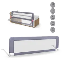 Bathby barandilla de cama infantil 110 cm – altura ajustable, sistema abatible, malla transpirable, seguridad anticaídas