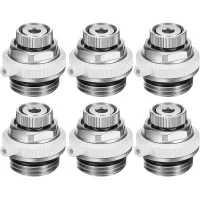 (6 piezas) válvula de purga automática del radiador de 1/2 pulgada, válvula de ventilación de aire del radiador, válvula de cierre automático de latón