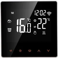 Termostato inteligente wi-fi me81h ac230v 50/60 hz, termostato para caldera de gas 5-90 °c, pantalla táctil lcd, compatible con tuya (botón naranja, f